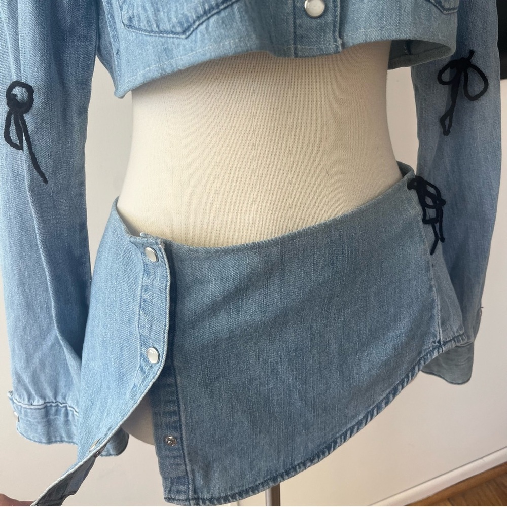 Denim top and skirt set - Picture 5 of 7